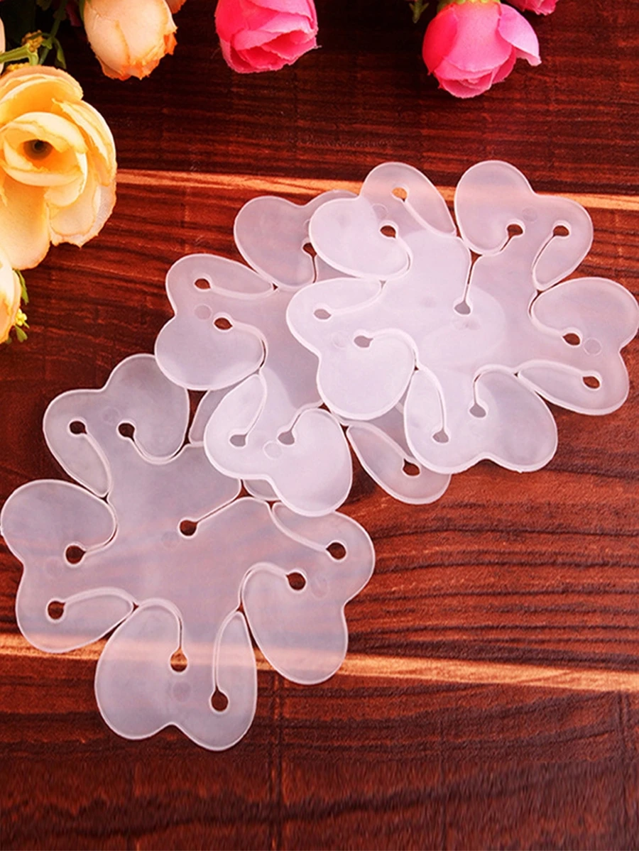 10入組花朵氣球裝飾配件梅花卡夾 - 白色 - 查看 1