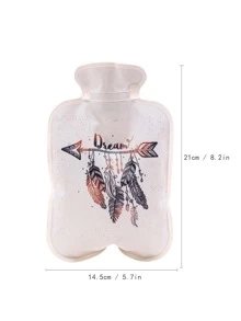 Bolsa de agua caliente con estampado de pluma - Blanco - Ver 5