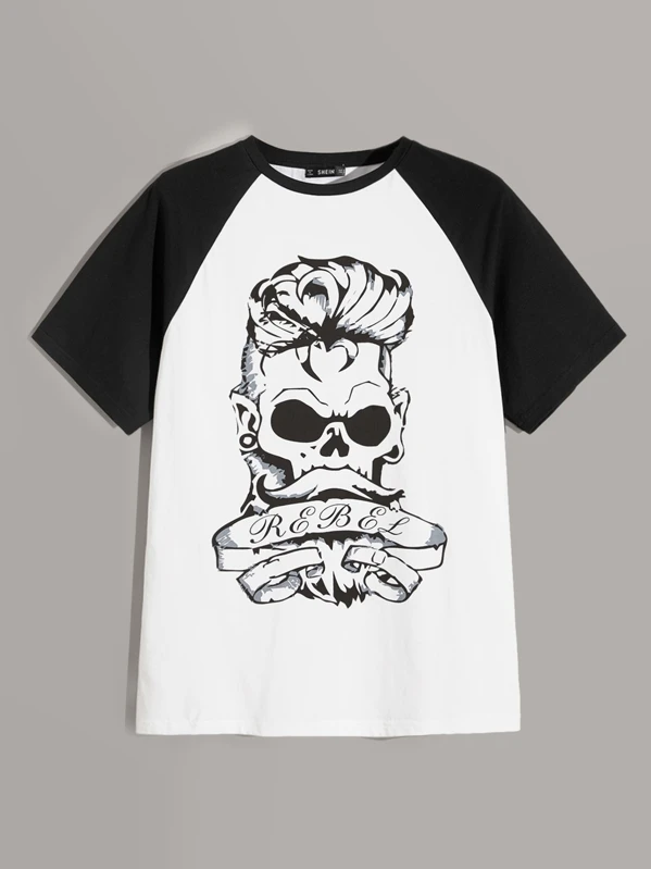 camiseta manga ranglan hombre