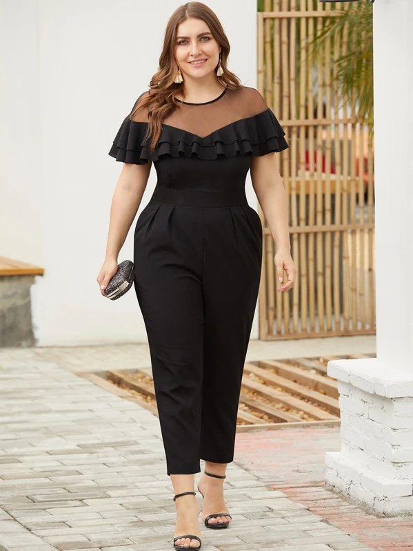 ruffle jumpsuit plus size