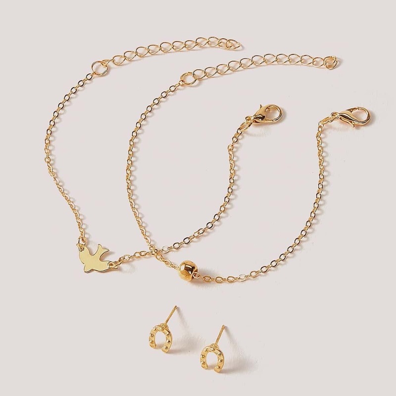 

Mothers Day Gift Bracelet & U-Shaped Earrings Set 4packs