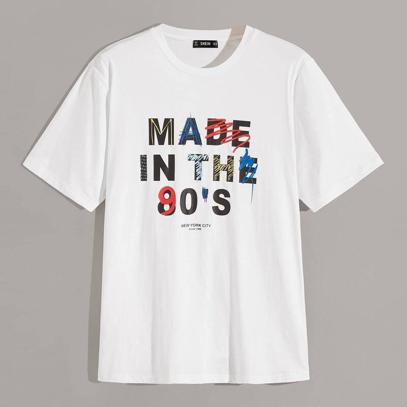 

Guys Slogan Print Tee, White