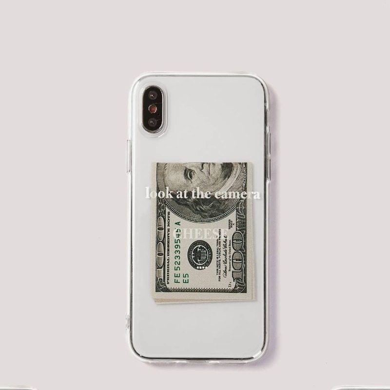 

Banknote Print Clear iPhone Case, Multicolor