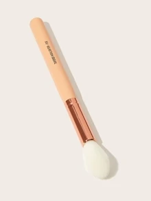 1pc Tapered Highlighter Brush Perfect Professional Individual Face Brush Cosmetic Makeup Brush for Highlighting and Contouring - Apricot - View 2