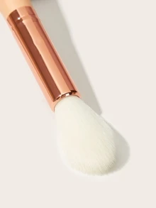 1pc Tapered Highlighter Brush Perfect Professional Individual Face Brush Cosmetic Makeup Brush for Highlighting and Contouring - Apricot - View 3