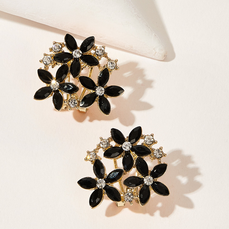 

Flower Decor Stud Earrings 1pair, Multicolor