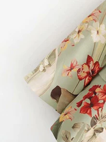 Blazer de cuello esmoquin con estampado floral - Multicolor - Ver 5