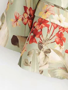 Blazer de cuello esmoquin con estampado floral - Multicolor - Ver 6