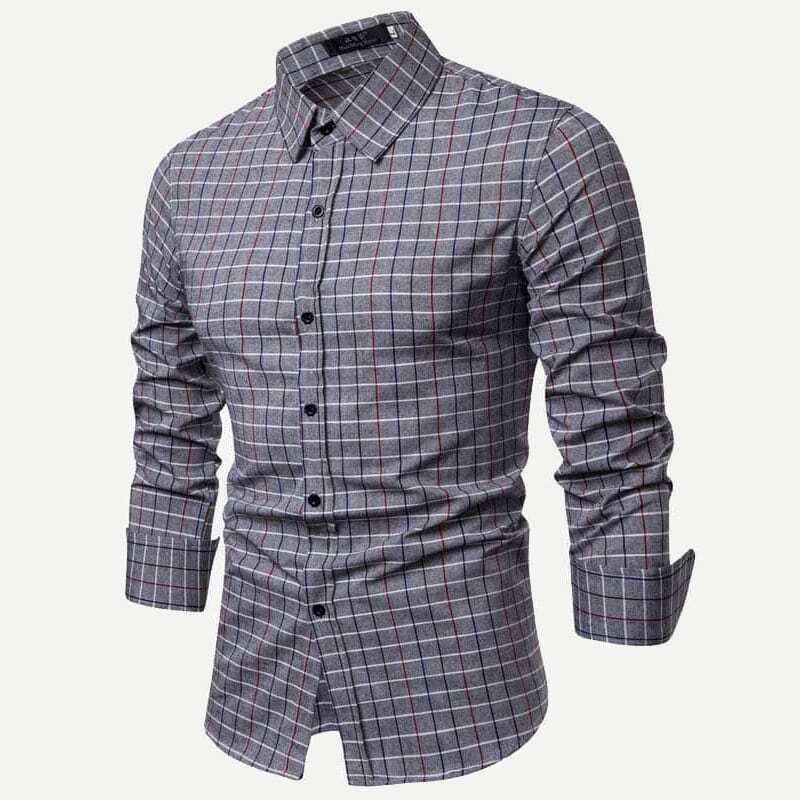 

Guys Plaid Shirt, Grey