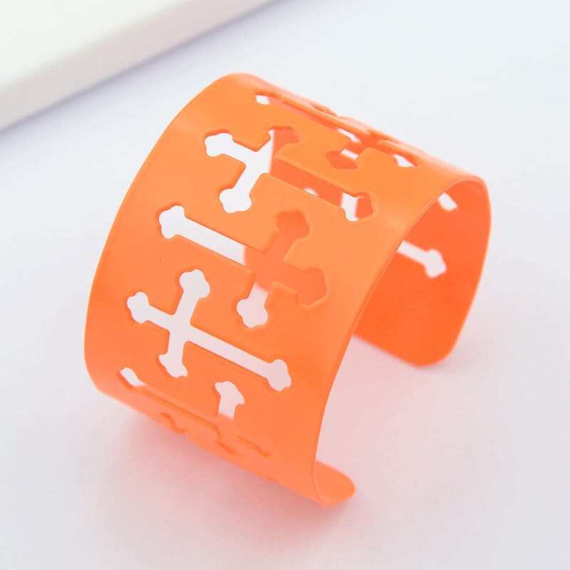 

Orange Open Cross Cross Bracelet