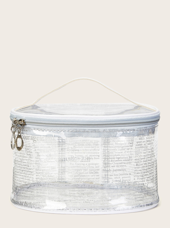 Letter Print Transpa Makeup Bag Letter Print Transpa Makeup Bag