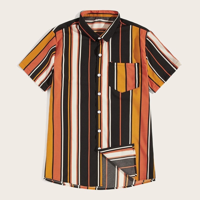 

Guys Colourful Stripe Shirt, Multicolor