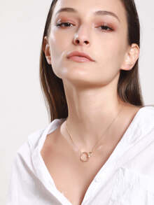 金色休閒項鍊 - 金黃色 - 查看 5