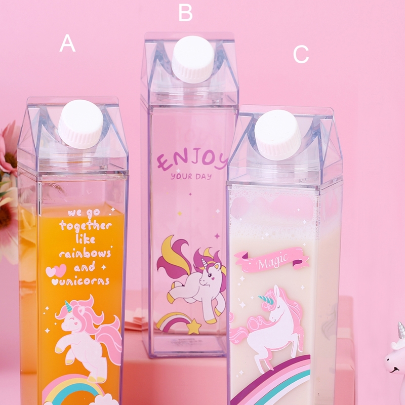 

Unicorn Print Clear Water Bottle 1pc, Multicolor