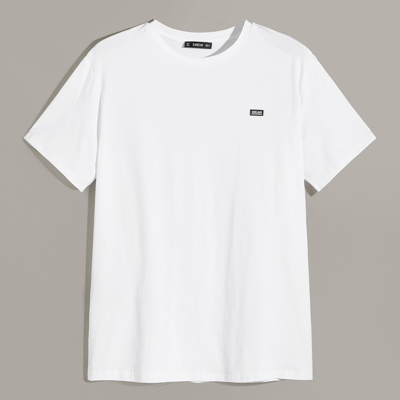 

Guys Letter Patched T-shirt, White