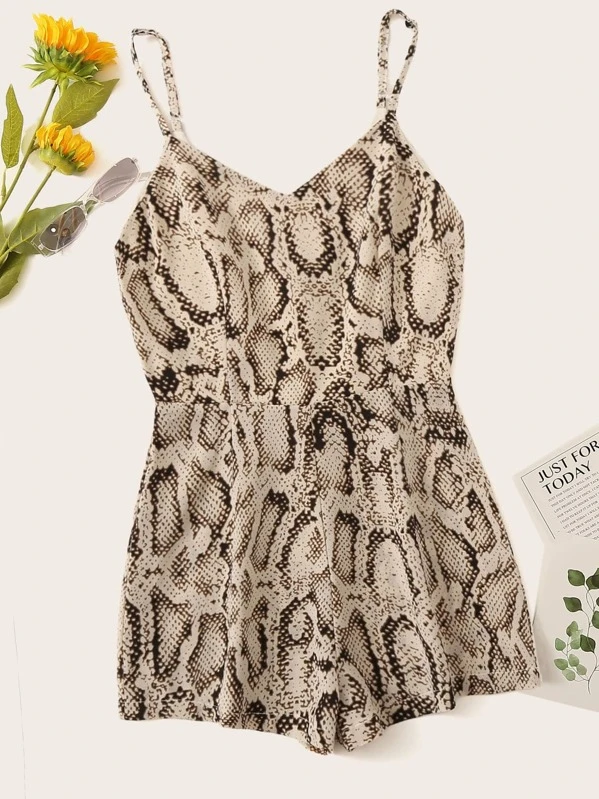 snakeskin playsuit