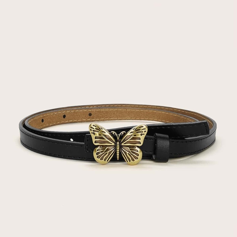 

Butterfly Shaped Buckle Belt, Black