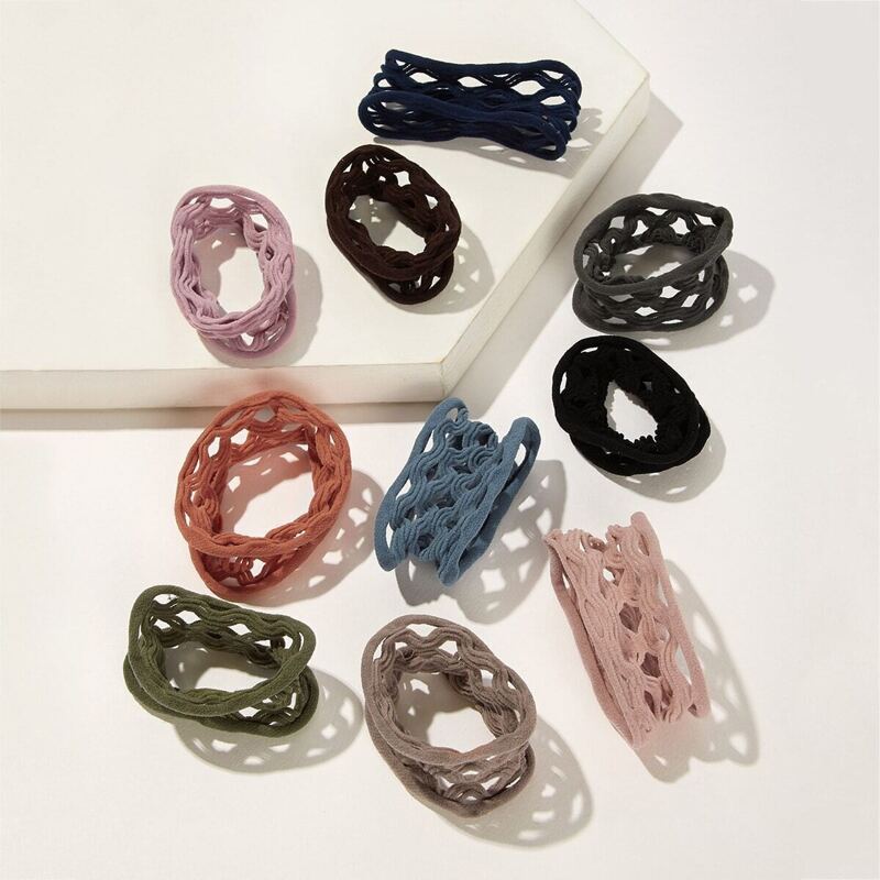 

Hollow Out Hair Tie 10pcs, Multicolor