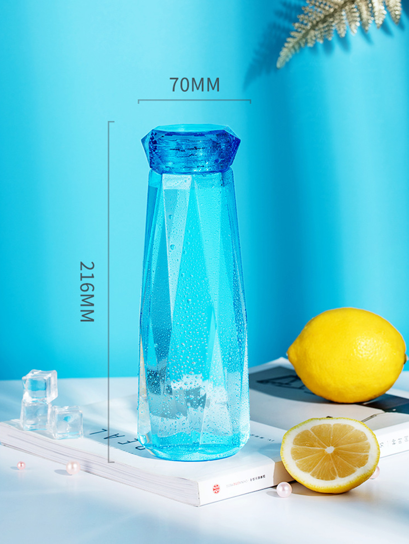 Diamond Shaped Clear Water Bottle 1pc SHEIN USA