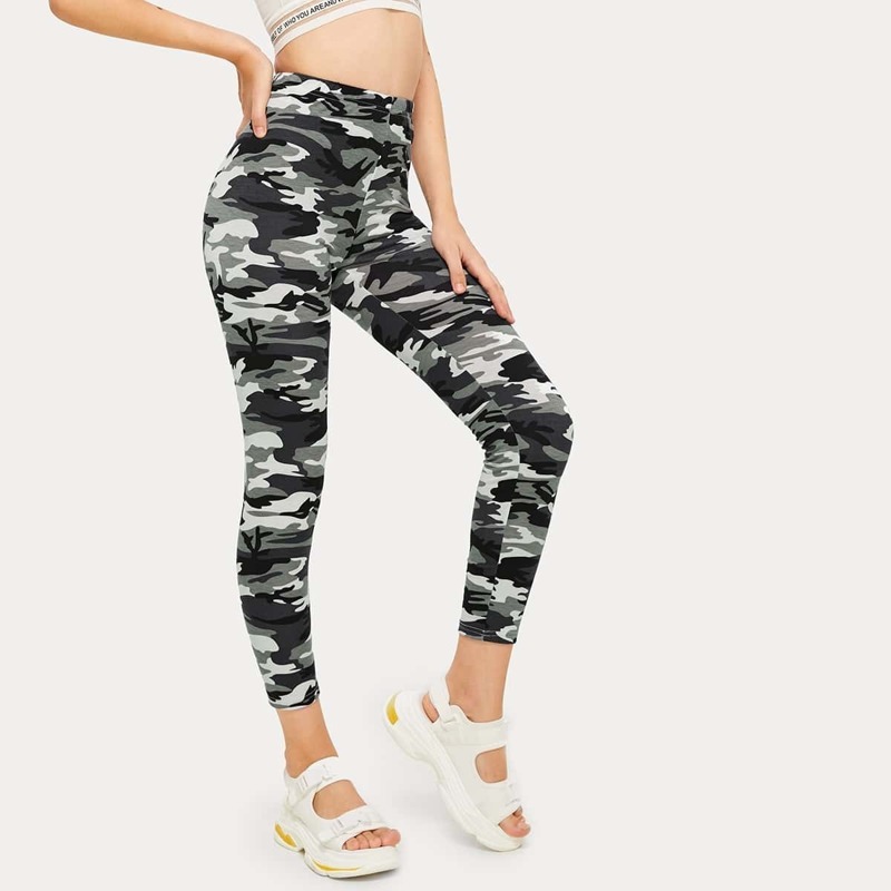 

Camo Print Leggings, Multicolor
