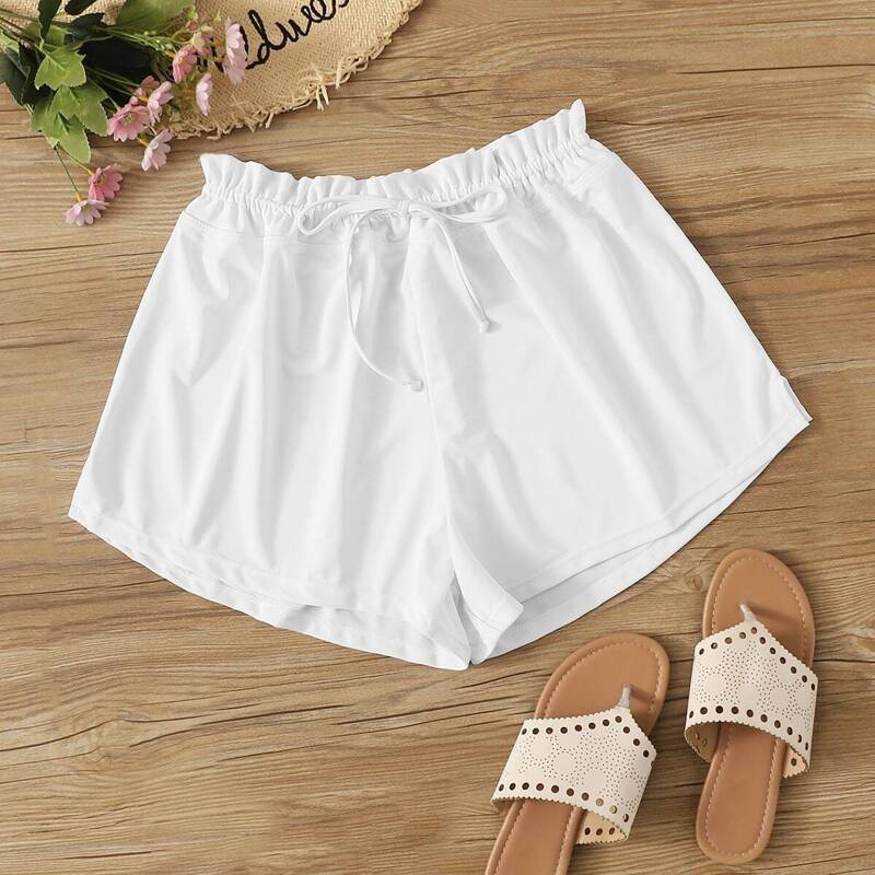 

Plus Drawstring Swimming Shorts, White