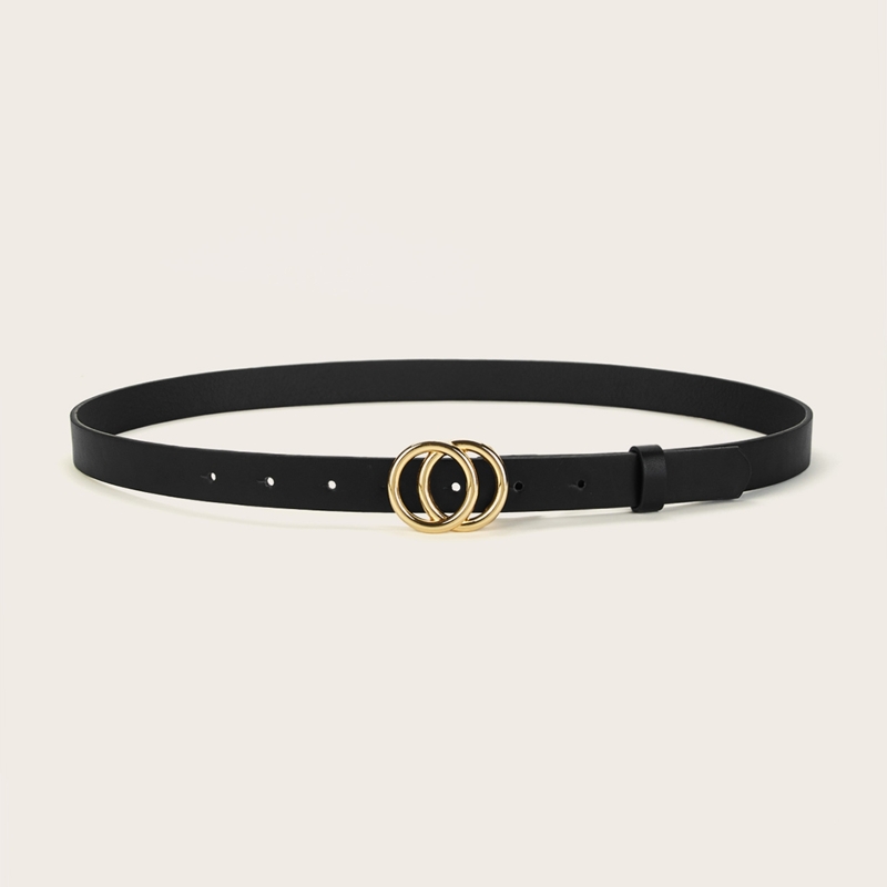 

Double Ring Buckle Belt, Black
