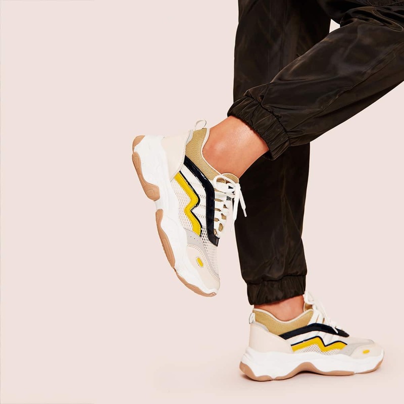 

Lace-up Chunky Sneakers, Multicolor