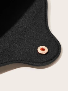 SHEIN MOD Hộp đựng kính không cần đơn có nút hình trái tim - màu đen - Xem 2