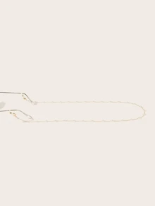 SHEIN VCAY Faux Pearl Rosary Glasses Chain