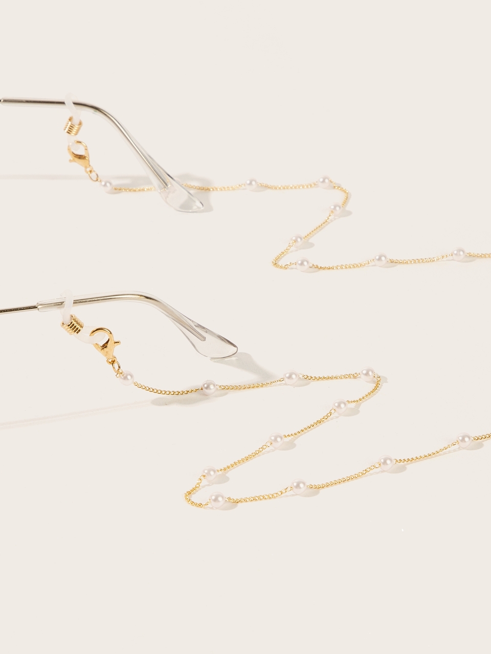 Faux Pearl Rosary Glasses Chain