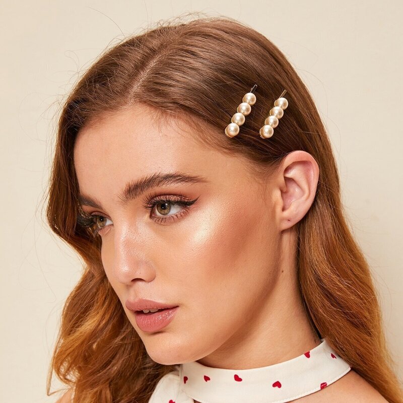 

Faux Pearl Decor Hairpin 2pack, Gold