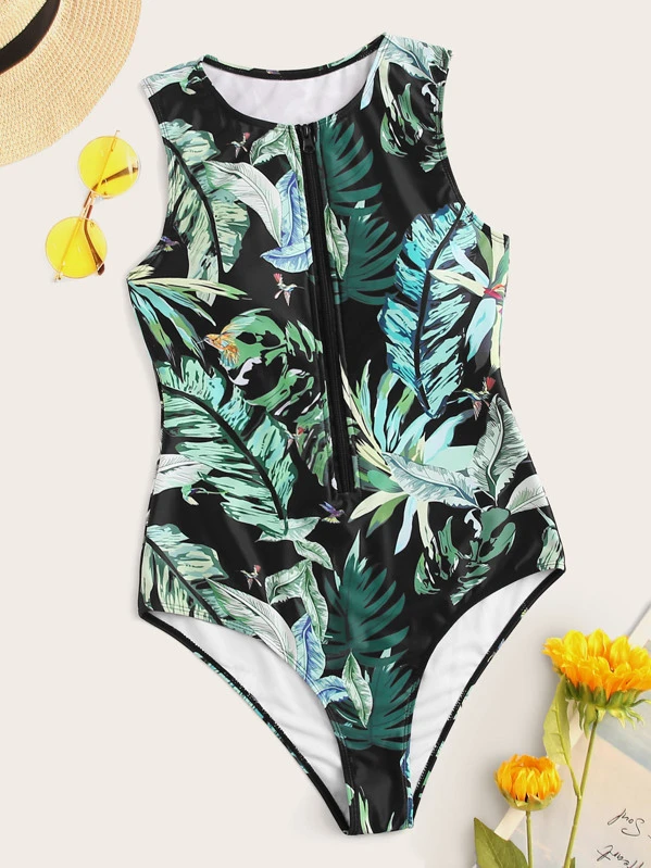 Chynnadolls Womens Naz Zip Front One Piece Swimsuit