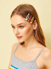 Simple Snap Hairpin 6pairs - Multicolor - View 5