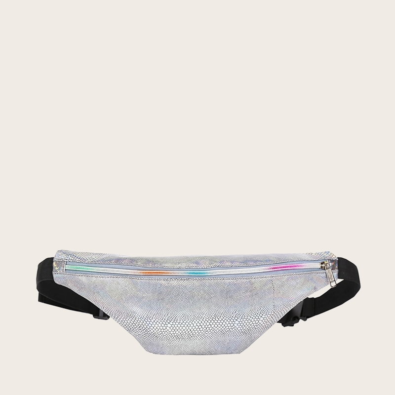 

Snakeskin Zip Front Bum Bag, Multicolor