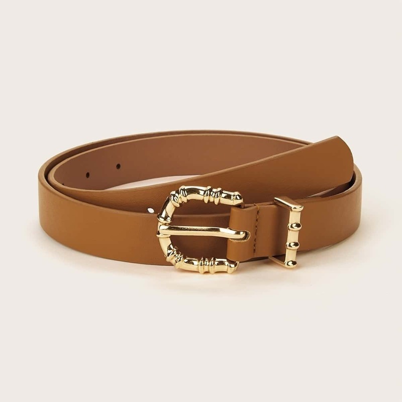 

Metal Buckle Belt, Brown