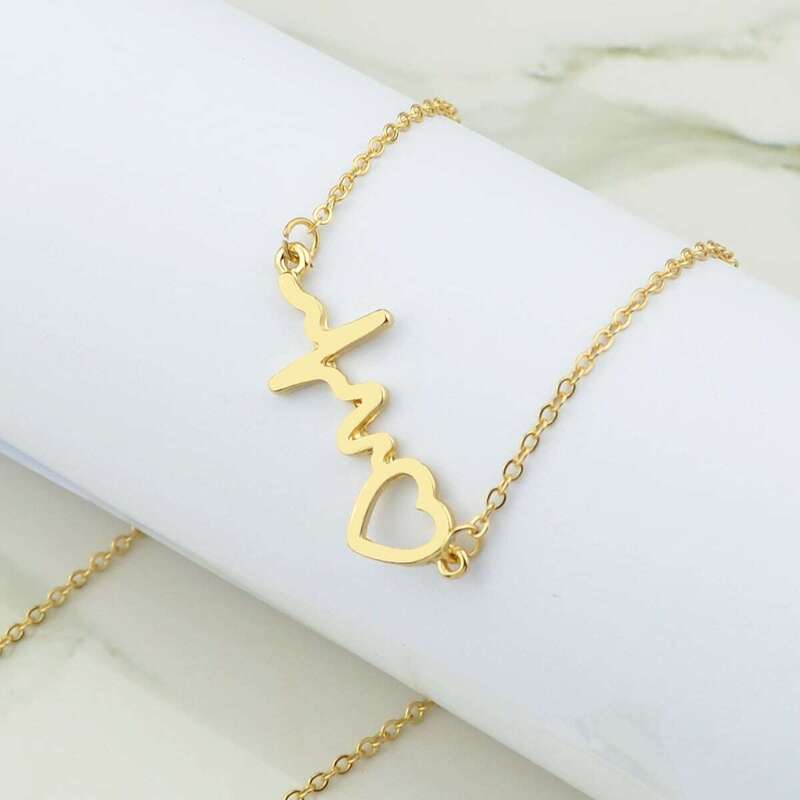 

Gold Heart Shape Pendant Necklace