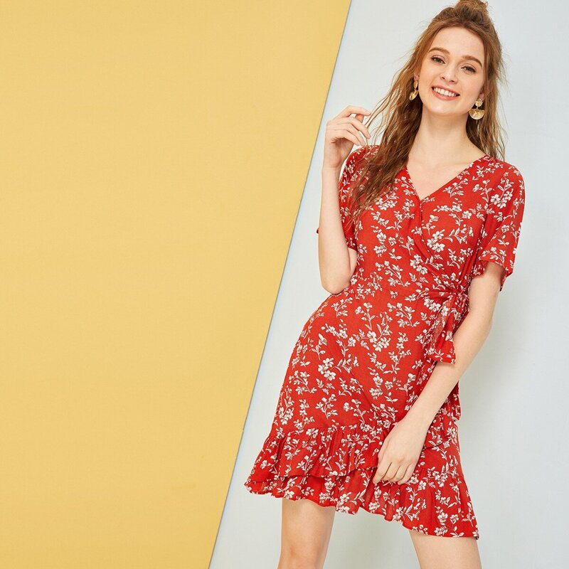 

Ditsy Floral Print Dress, Multicolor
