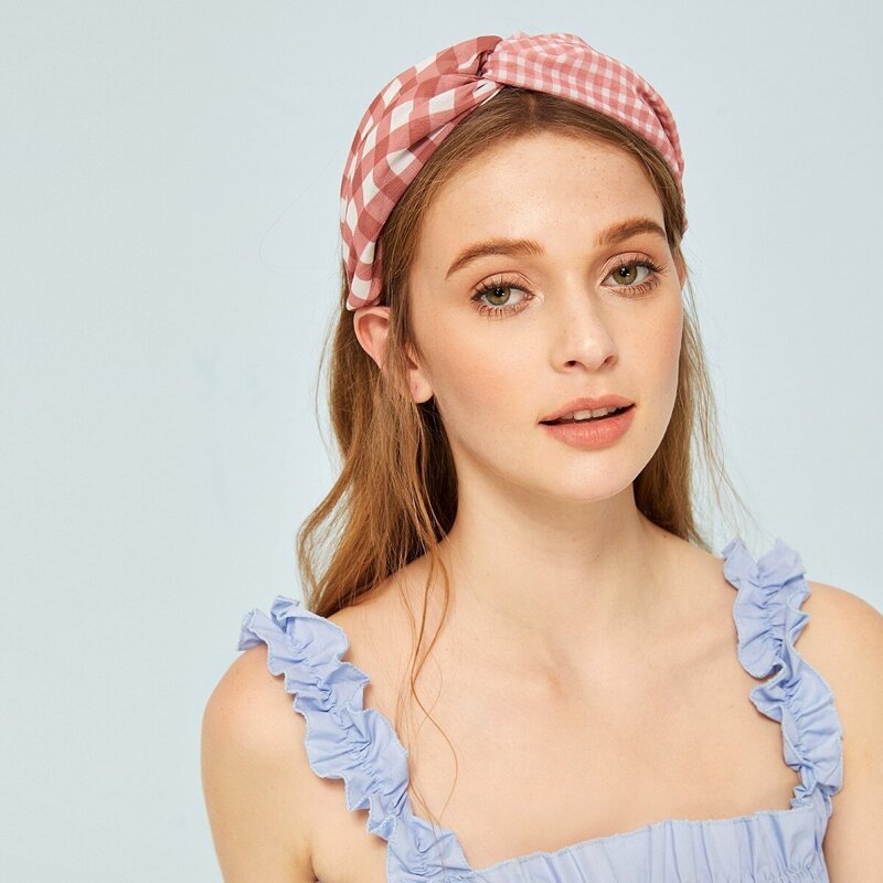 

Gingham Twist Headband, Multicolor