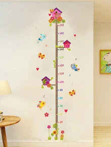 Cartoon Pattern Baby Height Measurement Wall Sticker, Cute Decorative Growth Chart For Home Decor,Stickers,Wall Decal, Vinyl Decal For Home Decorations,Spring Decoration Items Refresh Your Home,Rama Decoration Stickers Gifts Birthday Graduation - Multicolor - View 4