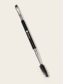 DU care 1pc Dual-Ended Brow Brush & Eyelash Brush, Fiber Bristles, Aluminum Tube, Wooden Handle, Perfect For Eye Makeup And Travel, Gift Set - Black - View 3