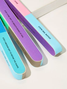 3pcs Colorblock Nail Buffer Sanding Block Files Sponge Nail Polisher Professional Manicure Tools For Acrylic Nails Care For Optimum Natural Nail Care