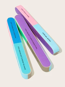3pcs Colorblock Nail Buffer Sanding Block Files Sponge Nail Polisher Professional Manicure Tools For Acrylic Nails Care For Optimum Natural Nail Care