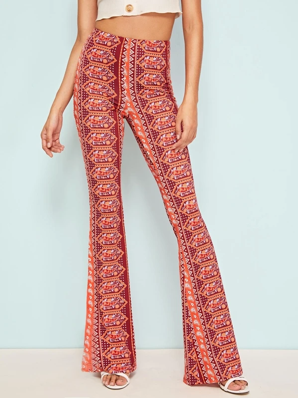 paisley print flares