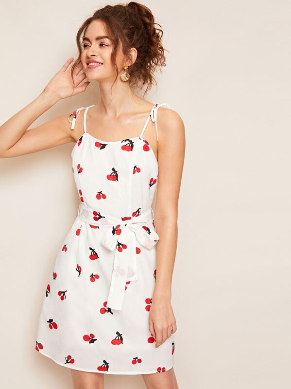 shein cherry dress