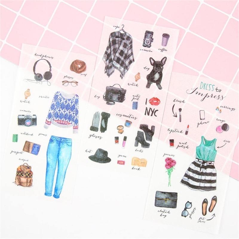 

Clothing Print Sticker 6sheets