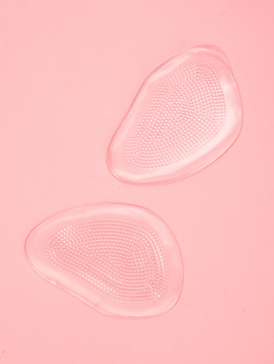 Foot Cushions, 1pair Silicone Metatarsal Pads, Non-slip Forefoot Insole, Comfortable High Heel Inserts, Forefoot Cushions, Foot Sole Protection Pad, Soft Gel Insole Pads For Women Men, Reduce Shock - Clear - View 1