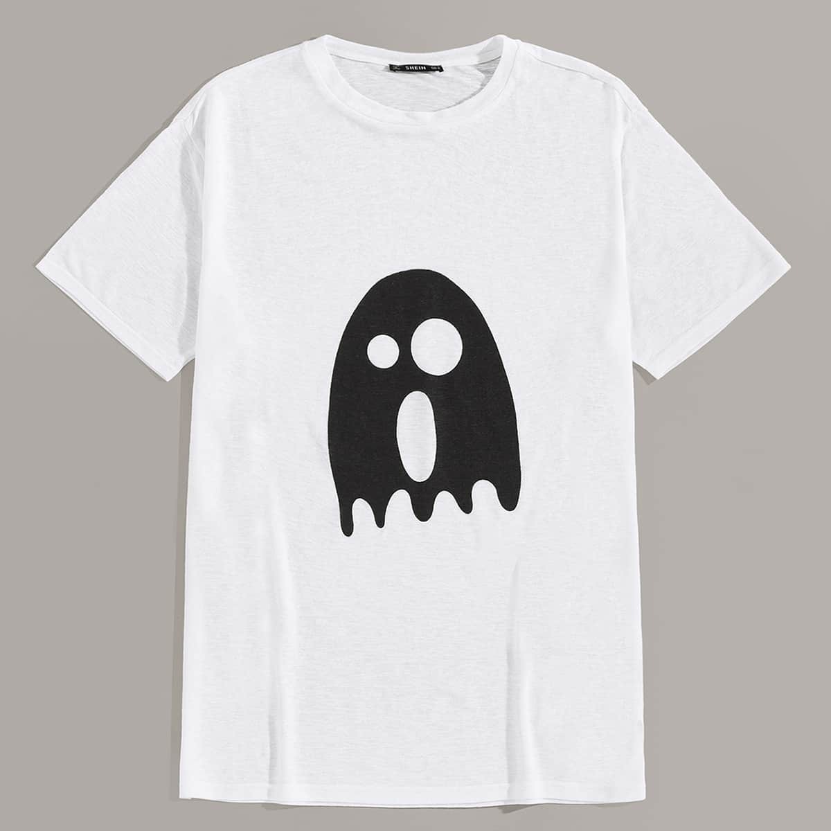 

Guys Ghost Print Tee, White