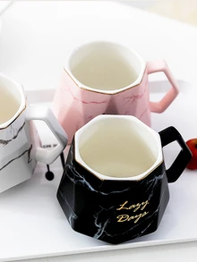 Marble Pattern Print Mug 1pc - Multicolor - View 2