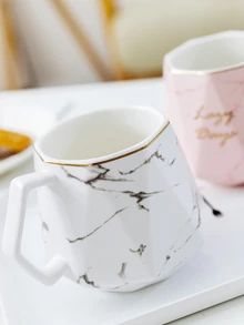 Marble Pattern Print Mug 1pc - Multicolor - View 3