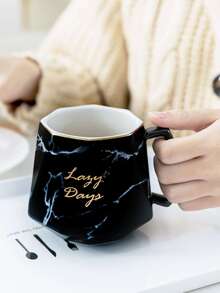 Marble Pattern Print Mug 1pc - Multicolor - View 5